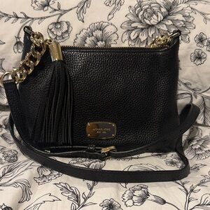 Michael Kors Black Leather Mini Crossbody Bag